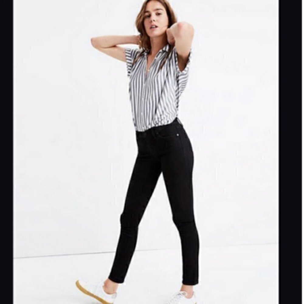Madewell Skinny Skinny Mid Rise Black Frost Jeans